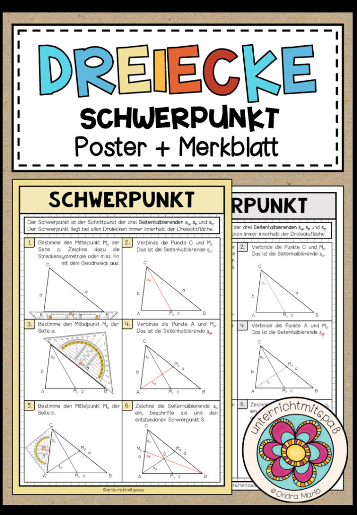 DREIECKE – Schwerpunkt (Poster + Merkblatt)