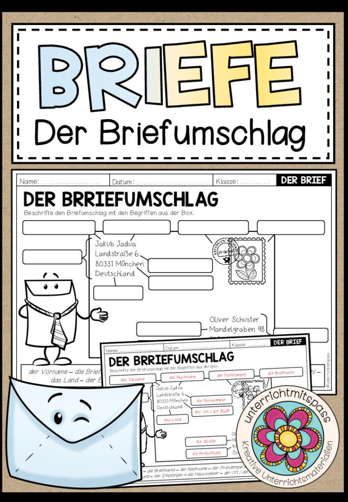 BRIEFE – Der Briefumschlag (Arbeitsblatt)