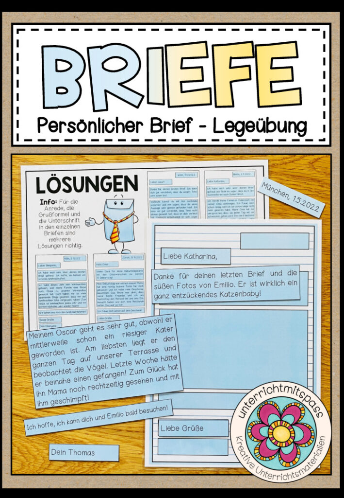 BRIEFE – Der persönliche Brief (Legeübung)