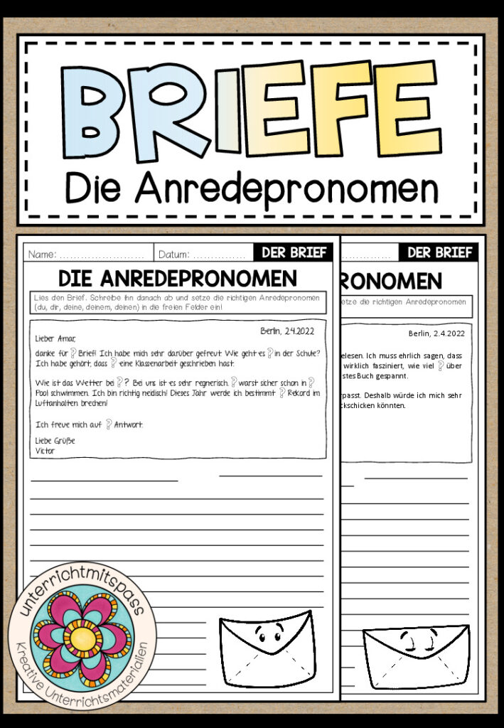BRIEFE – Die Anredepronomen (Arbeitsblätter)