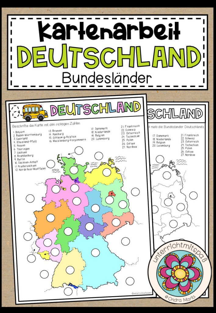 Bundesländer Deutschland – Kartenarbeit