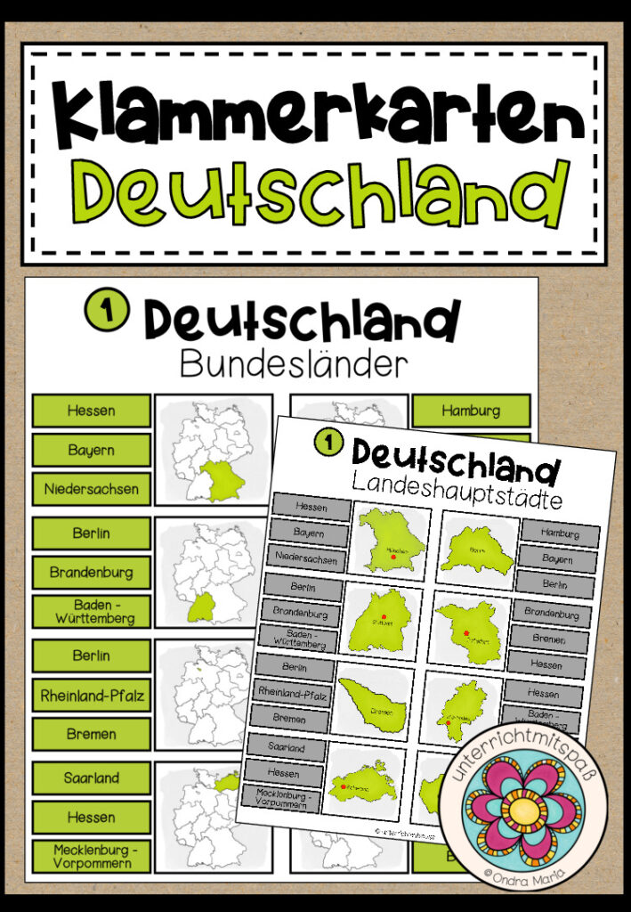 Deutschland – Bundesländer (Klammerkarten)
