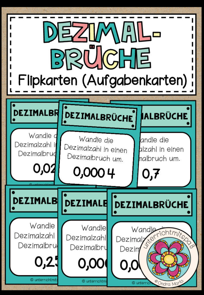 DEZIMALZAHLEN (Dezimalbrüche) – Flipkarten (Aufgabenkarten)