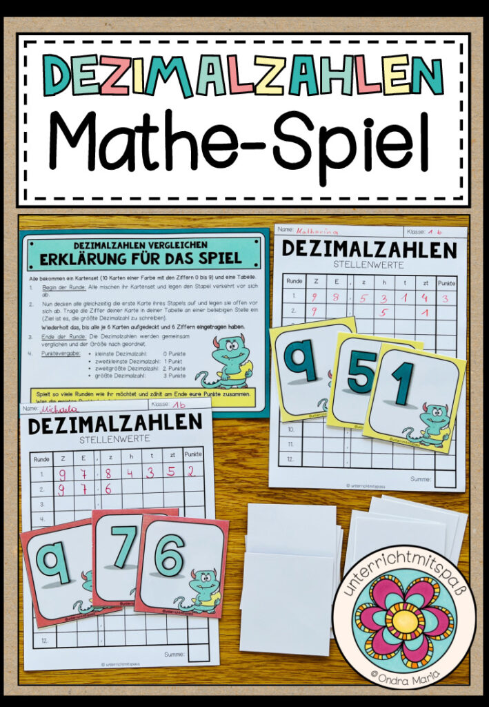 DEZIMALZAHLEN VERGLEICHEN – Spiel