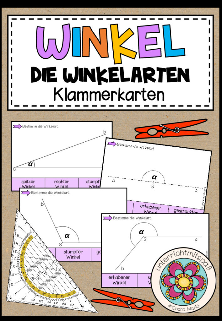 WINKEL – Winkelarten (73 Klammerkarten)