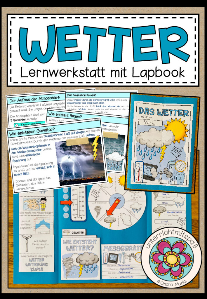 Das Wetter – Lernwerkstatt mit Lapbook