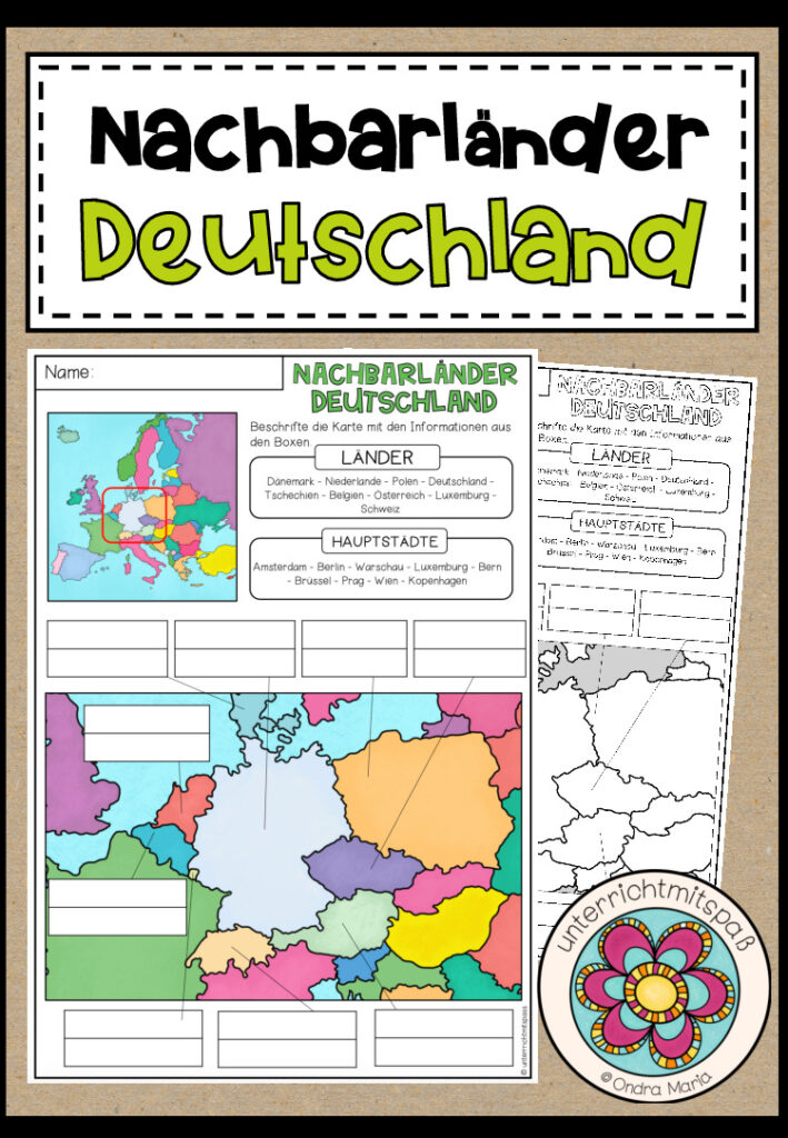 DEUTSCHLAND – Nachbarländer (Kartenarbeit)