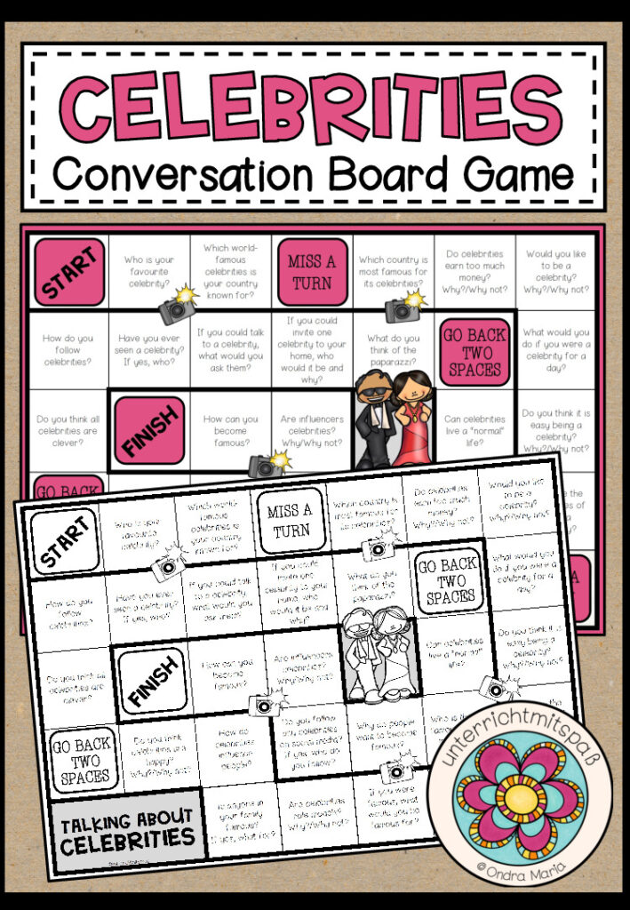 CELEBRITIES – Conversation Board Game