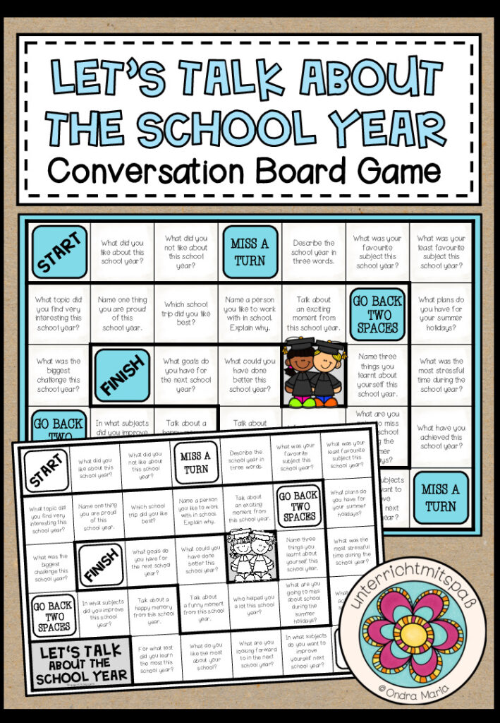 END OF THE SCHOOL YEAR – Conversation Board Game