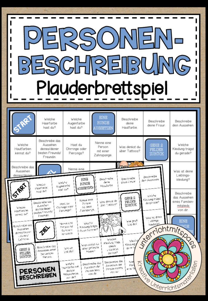 Personenbeschreibung – Plauderbrettspiel