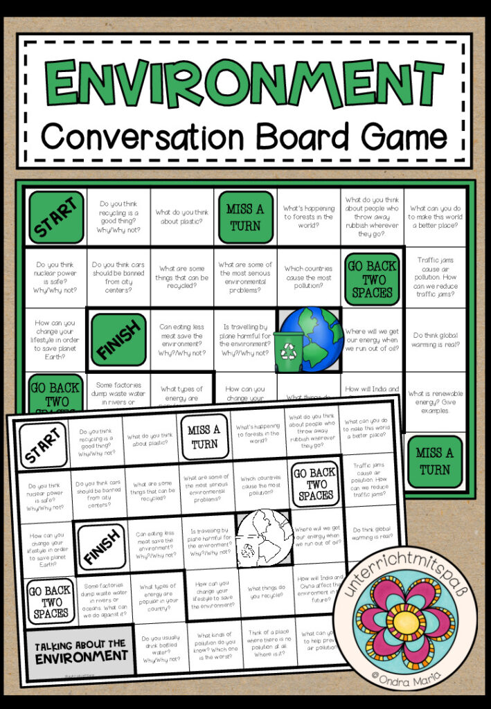 LET’S TALK ABOUT THE ENVIRONMENT – Conversation Board Game