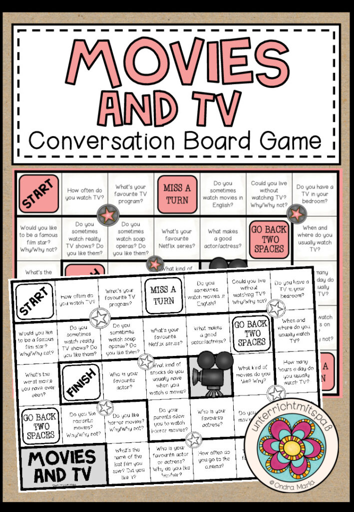 MOVIES and TV – Conversation Board Game