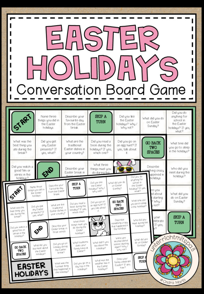 MY EASTER HOLIDAYS – Conversation Board Game