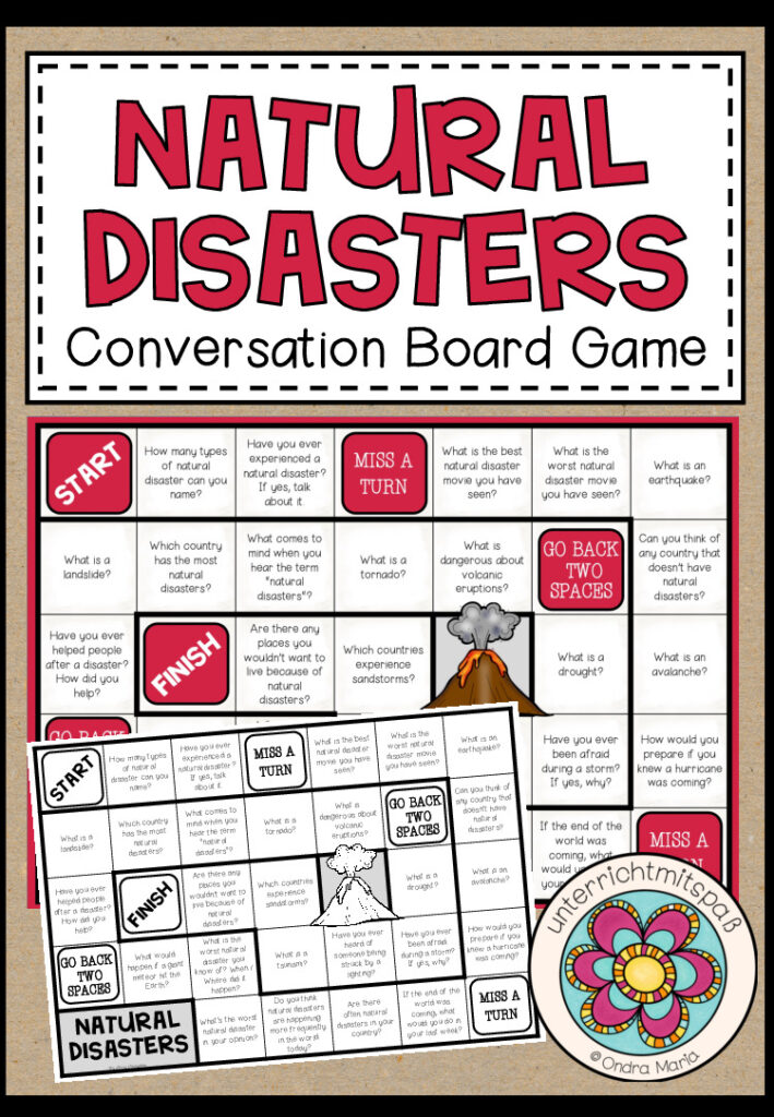 NATURAL DISASTERS – Conversation Board Game