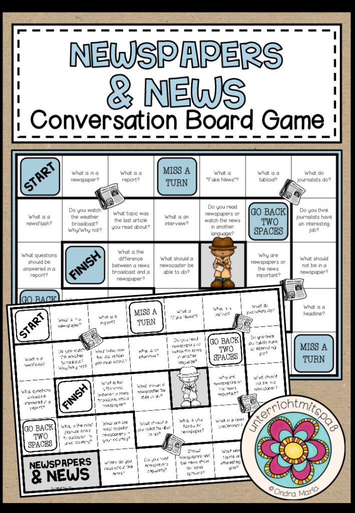 NEWSPAPERS & NEWS – Conversation Board Game