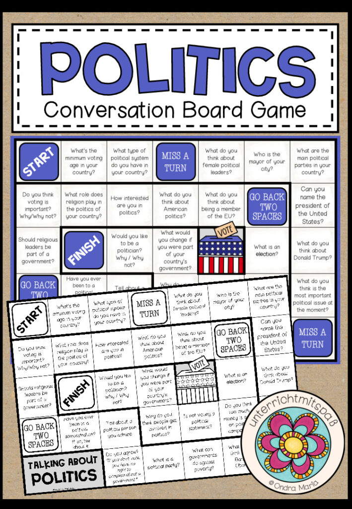 POLITICS – Conversation Board Game