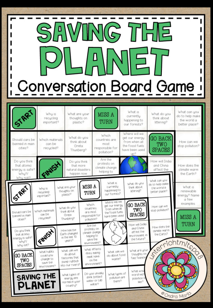 SAVING THE PLANET – Conversation Board Game