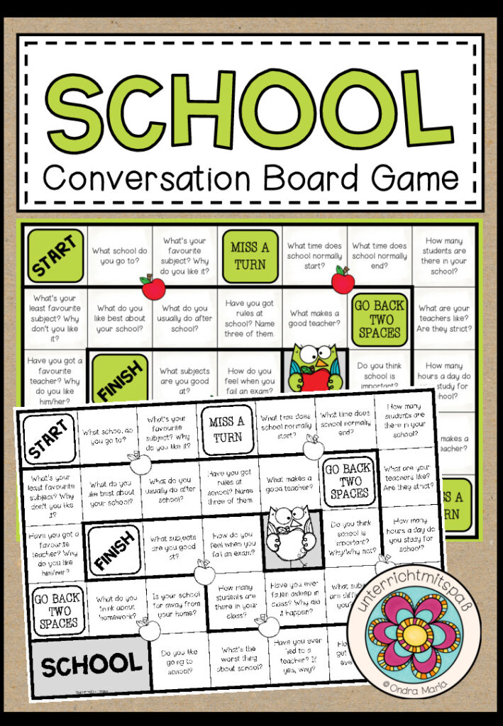 SCHOOL – Conversation Board Game