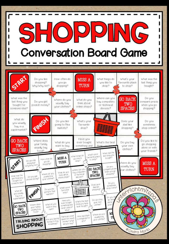 SHOPPING – Conversation Board Game