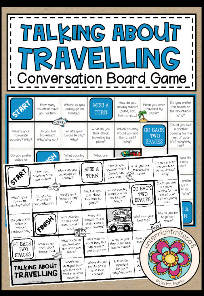 TALKING ABOUT TRAVELLING – Conversation Board Game