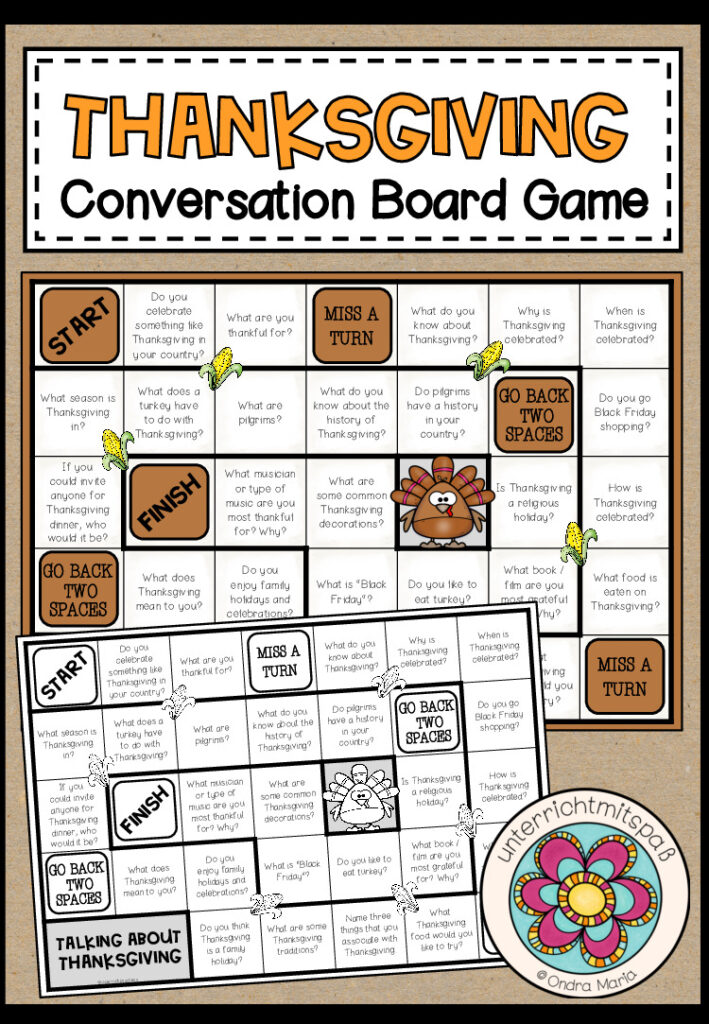 THANKSGIVING – Conversation Board Game