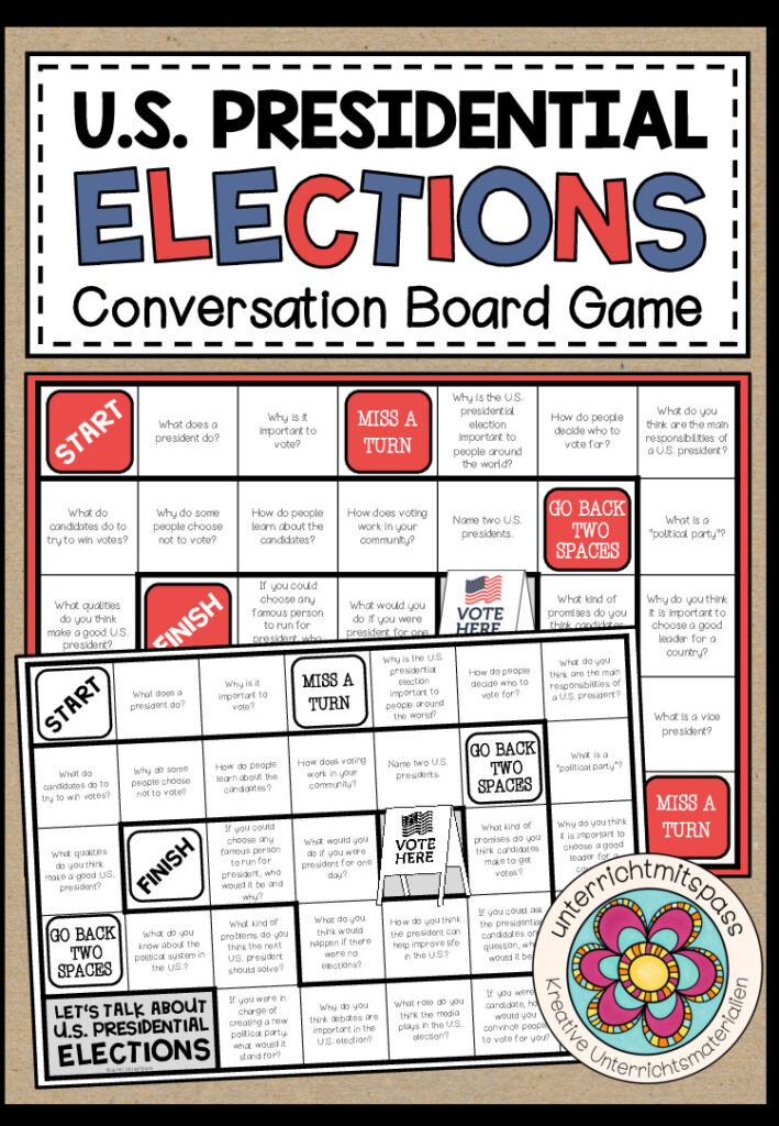 U.S. PRESIDENTIAL ELECTIONS – Conversation Board Game