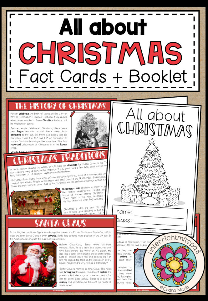 ALL ABOUT CHRISTMAS – Fact Cards + Answer Booklet (Reading Comprehensions)