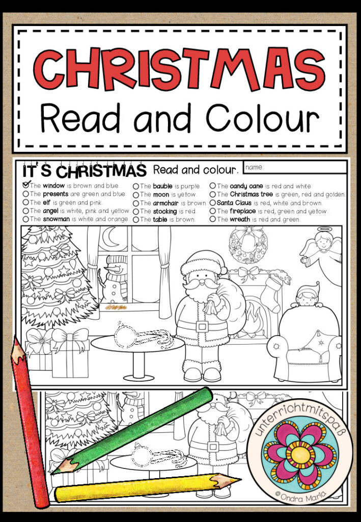 CHRISTMAS – Read and Colour (2-fach differenziert)