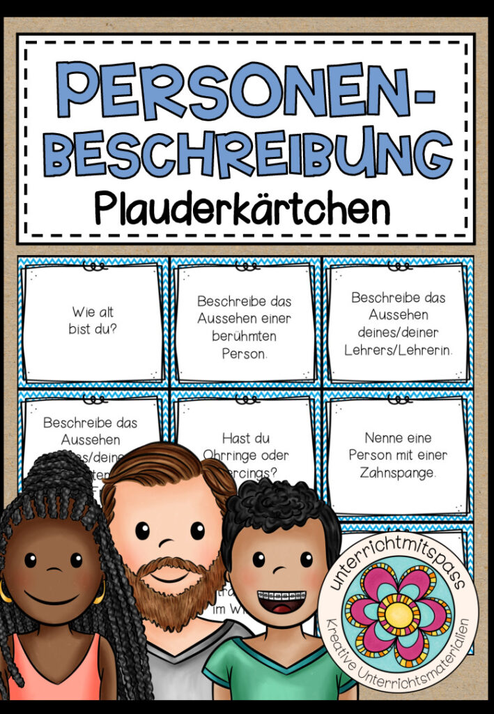Personenbeschreibung – Plauderkärtchen