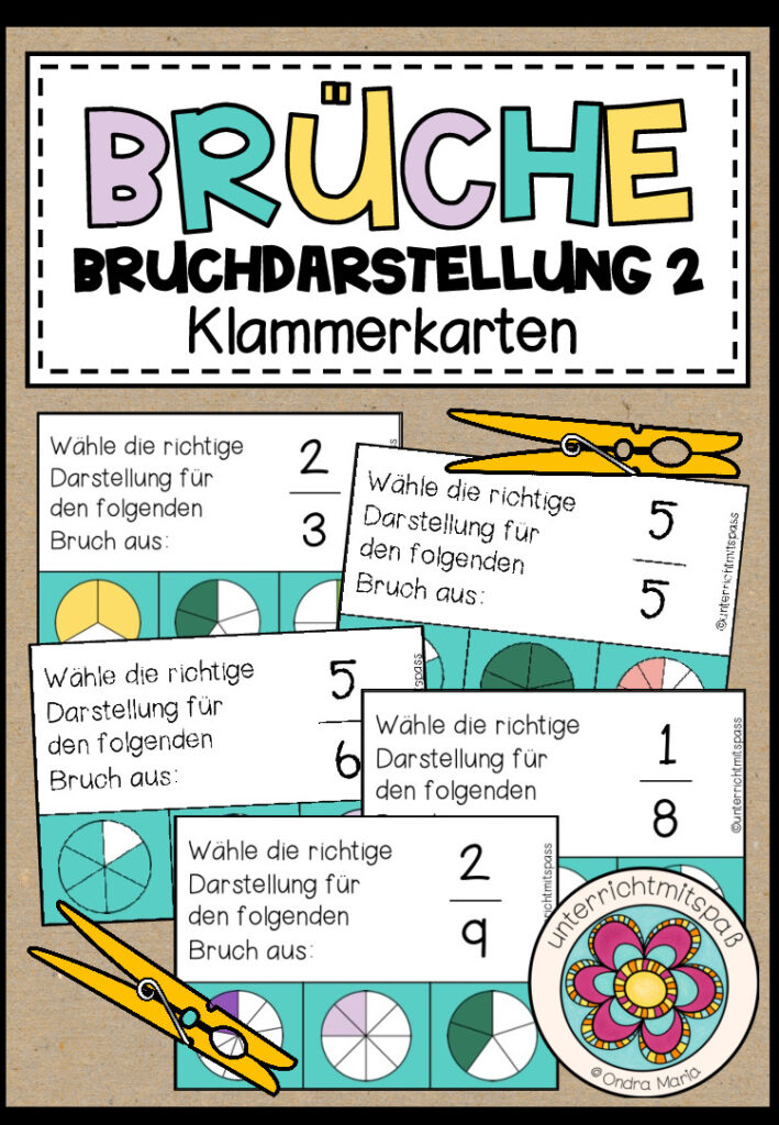 BRÜCHE – Bruchdarstellung 2 (78 Klammerkarten)