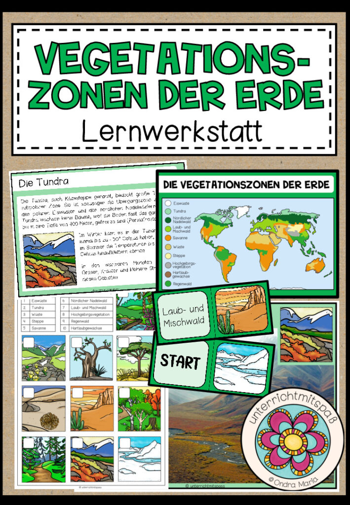 Vegetationszonen der Erde – Lernwerkstatt (Materialpaket)