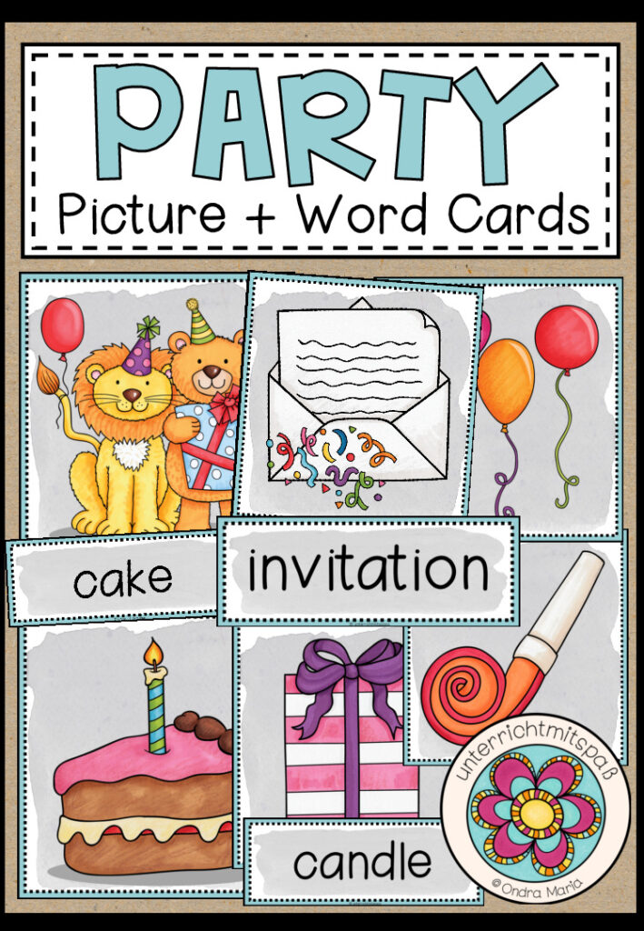 At the Party – Picture + Word Cards