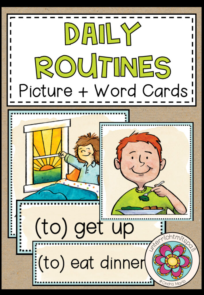 DAILY ROUTINES – Picture + Word Cards