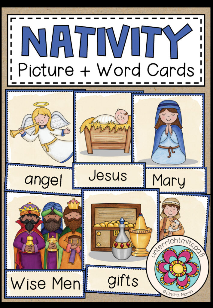 Nativity – Picture + Word Cards (die Weihnachtsgeschichte)