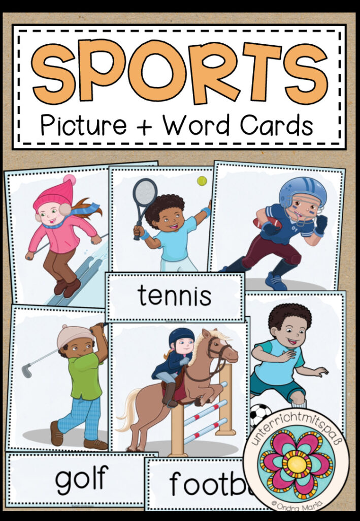 Sports – Picture + Word Cards