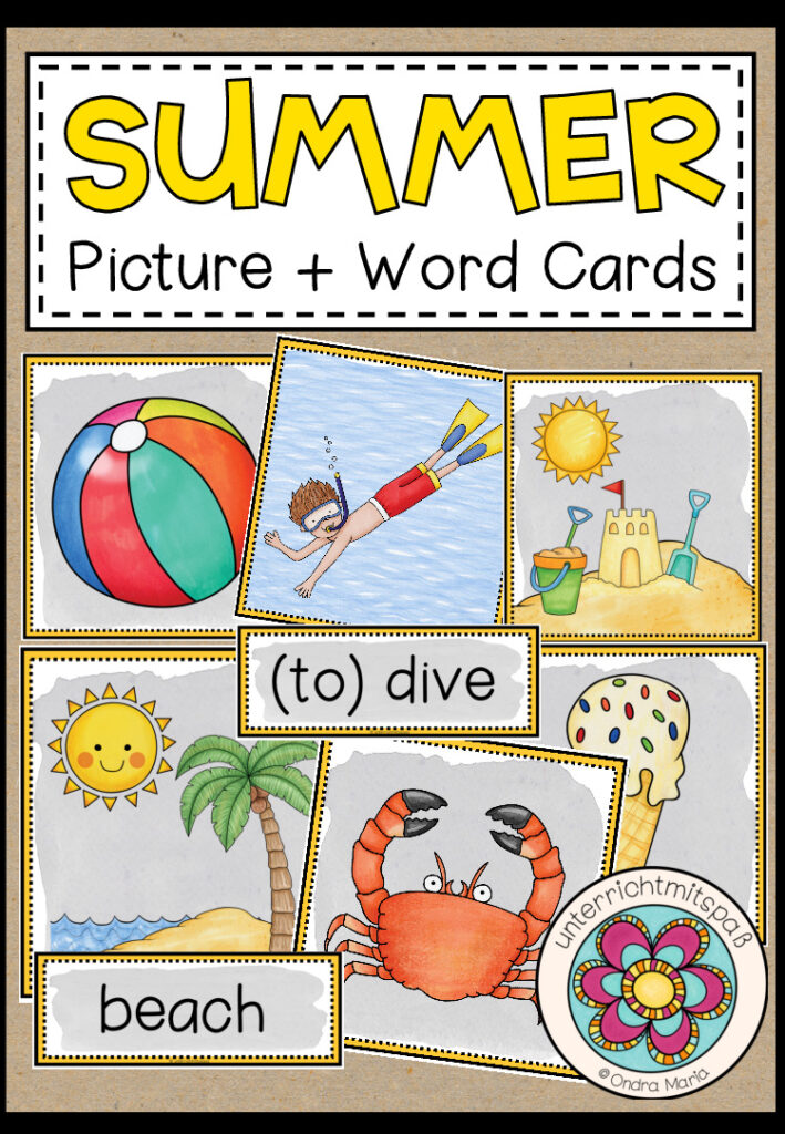SUMMER – Picture + Word Cards