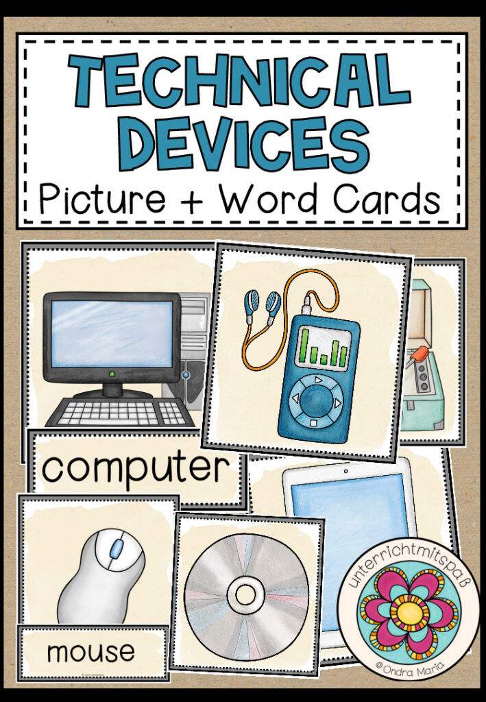 Technical Devices – Picture + Word Cards