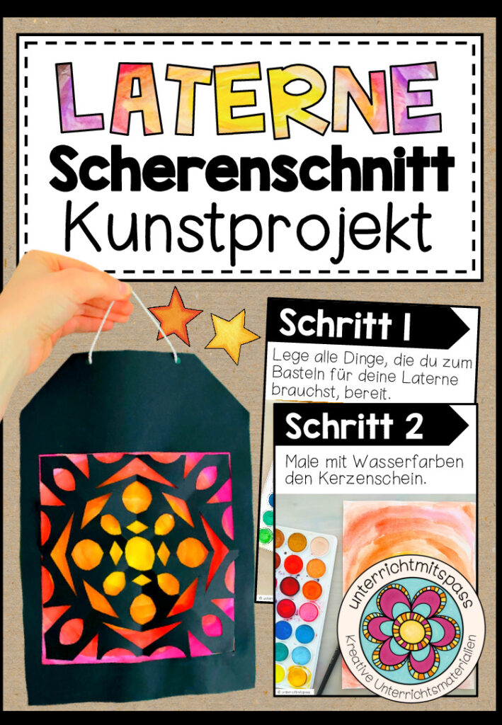 Laterne – Bastelprojekt/Kunstprojekt (fertig geplante Kunststunde)