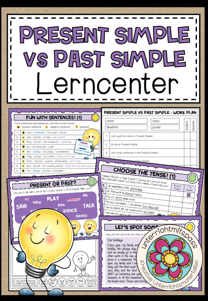 PRESENT SIMPLE vs PAST SIMPLE – Lerncenter / Lerntheke