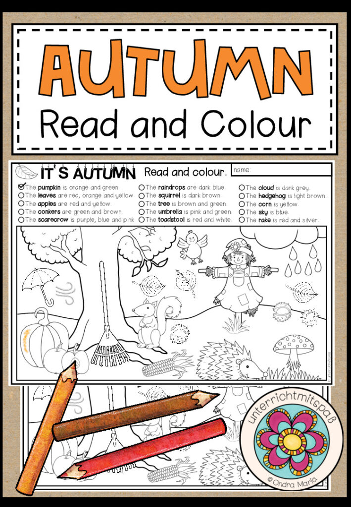 It’s Autumn! – Read and Colour (2-fach differenziert)