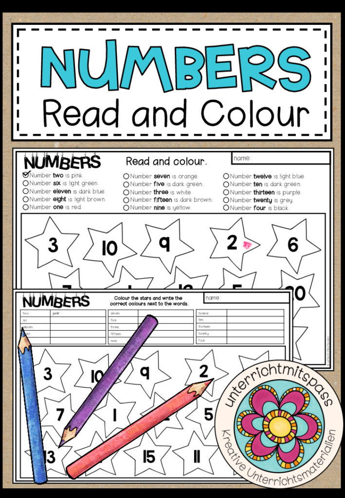 NUMBERS – Read and Colour (2-fach differenziert)