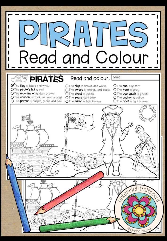 PIRATES – Read and colour (2-fach differenziert)