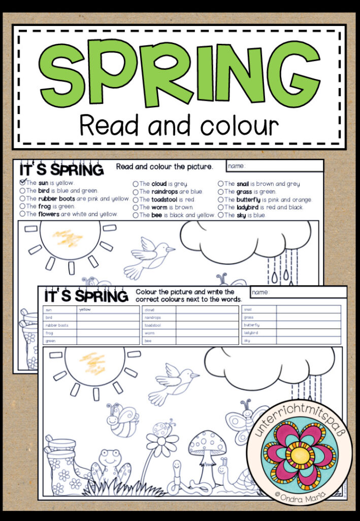 SPRING – Read and Colour