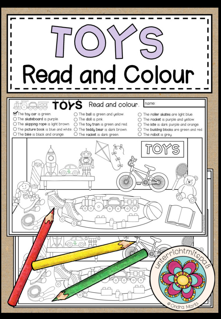 TOYS – Read and Colour