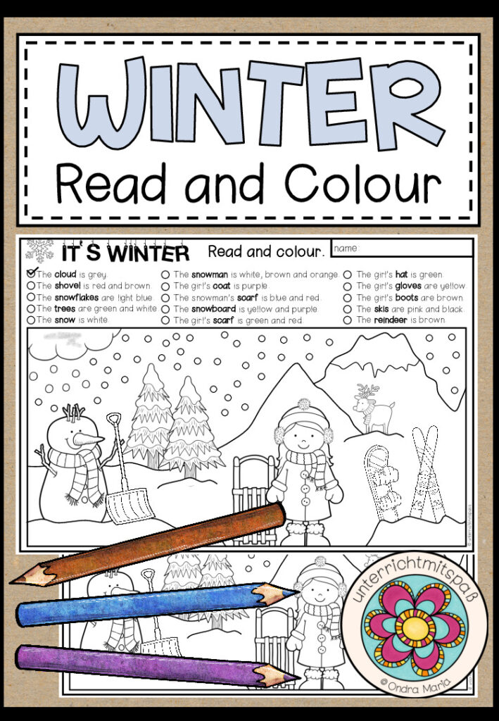 WINTER – Read and Colour (2-fach differenziert)