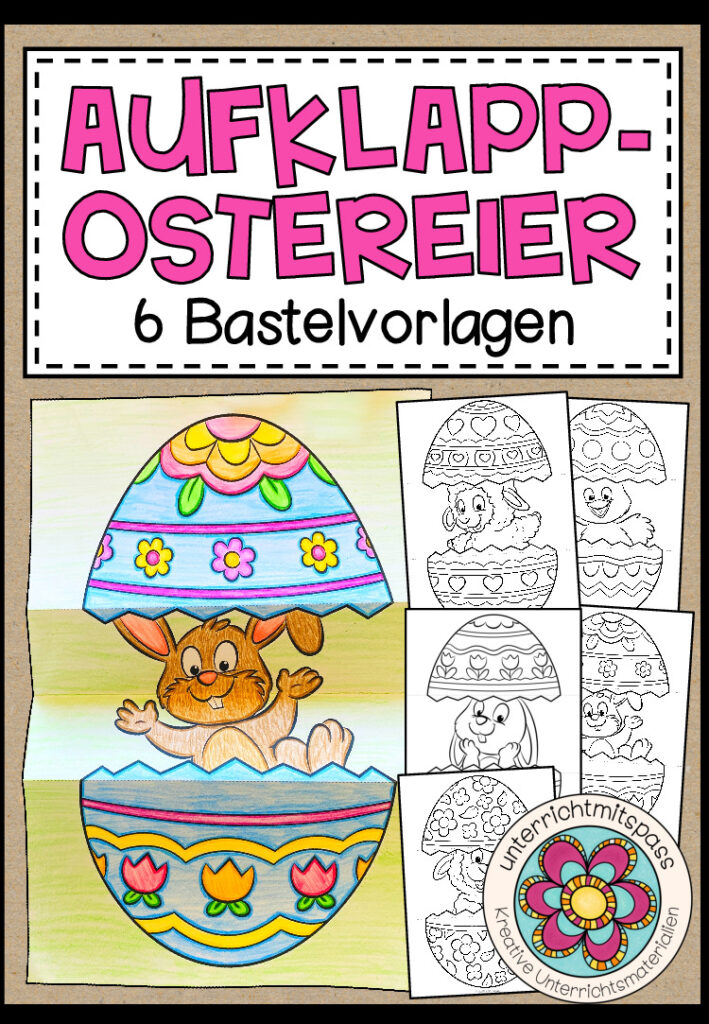 Aufklapp-Ostereier – Bastelvorlagen
