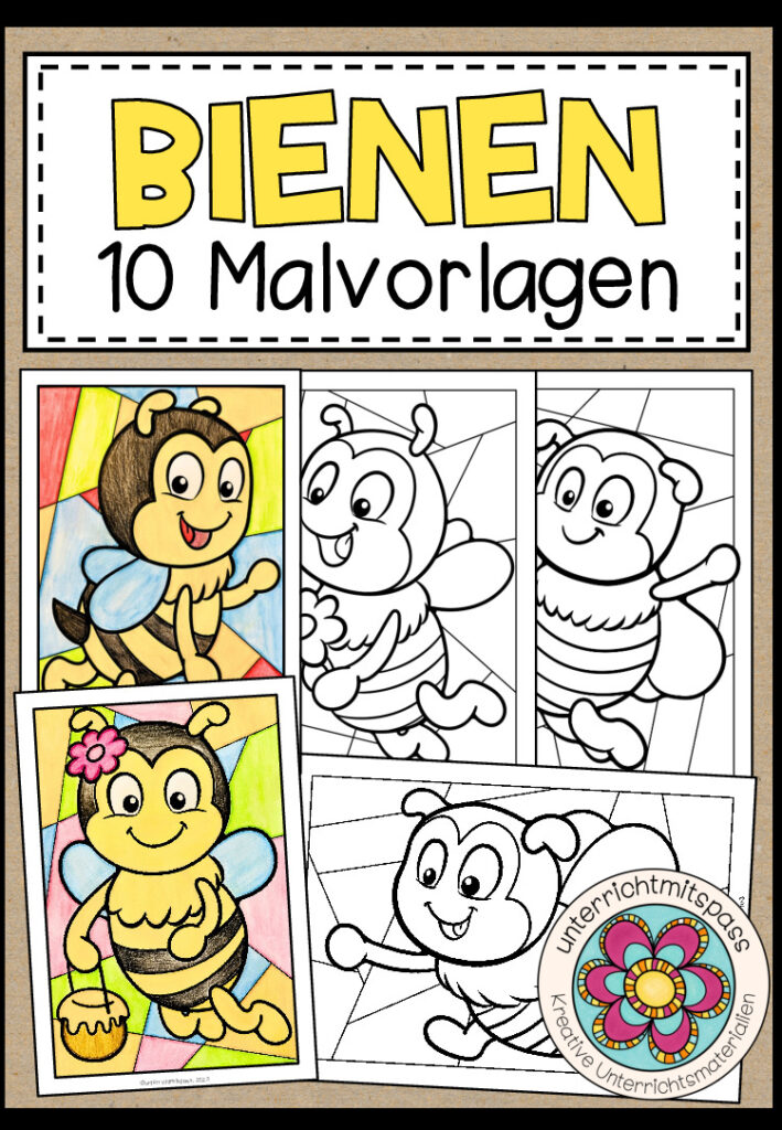 Bienen – 10 Malvorlagen
