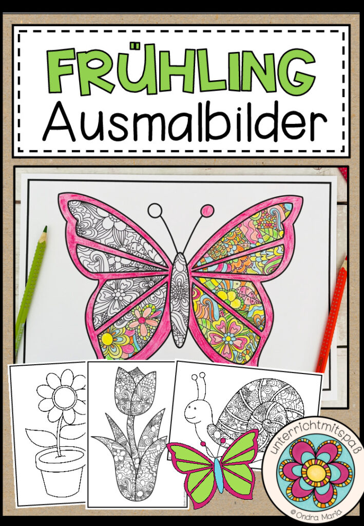 FRÜHLING – Ausmalbilder (13 Malvorlagen)