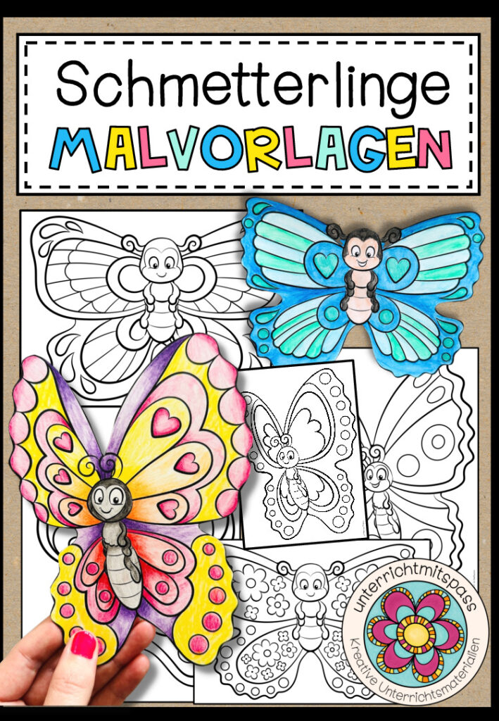 Schmetterlinge – Malvorlagen