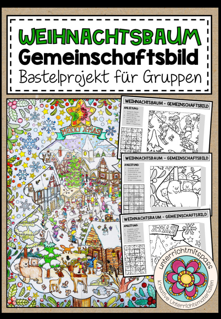 Weihnachtsbaum – Gemeinschaftsbild (Kooperatives Poster)